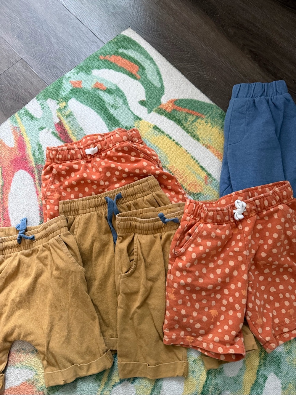 Cat & Jack Mixed Pull-On Shorts in Rust, Mustard, and Blue
